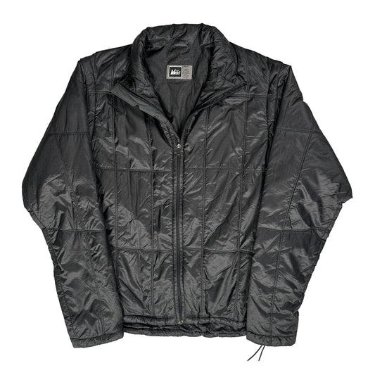 Vintage Rei Jacket - Large Black Nylon