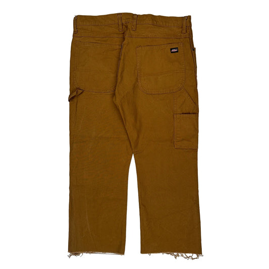 Dickies Carpenter Trousers - 36W 26L Brown Cotton