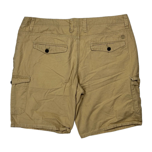 Timberland Cargo Shorts - 36W 11L Beige Cotton