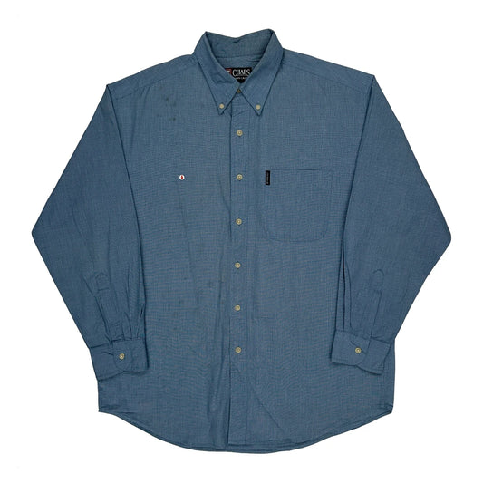 Chaps Ralph Lauren Shirt - Large Blue Cotton