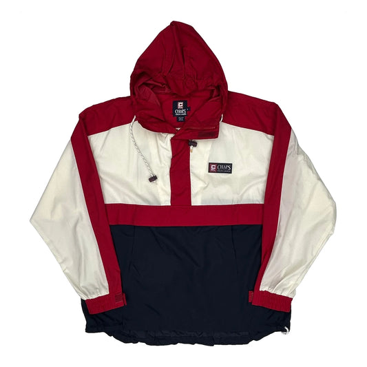 Vintage USA Chaps Ralph Lauren Spellout Windbreaker - Large Navy Nylon