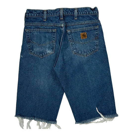 Vintage Carhartt Denim Shorts - 28W 12L Blue Denim