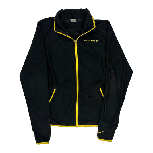 Nike Zip Up - Large Black Polyester