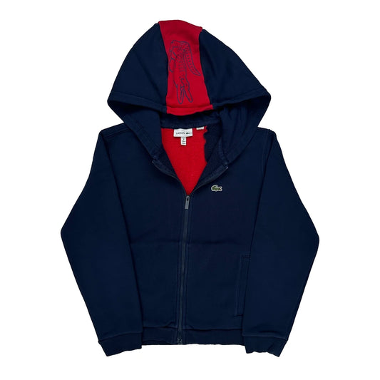 Vintage Age 8 Lacoste Hoodie - Medium Navy Cotton