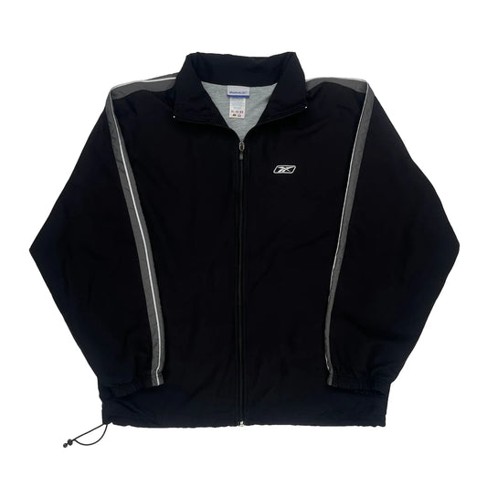 Reebok Track Jacket - XL Black Polyester