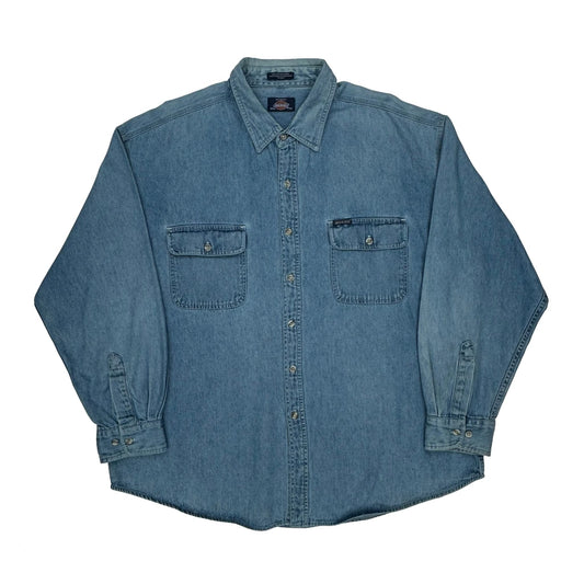 Dickies Denim Shirt - XL Blue Cotton