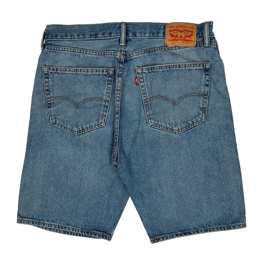 Levis 505 Denim Shorts - 34W 10L Blue Denim