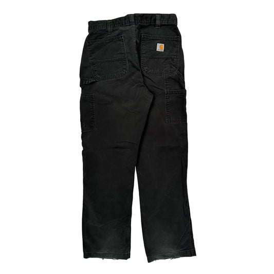 Vintage Carhartt B324 Blk Carpenter Trousers - 34W 32L Black Cotton