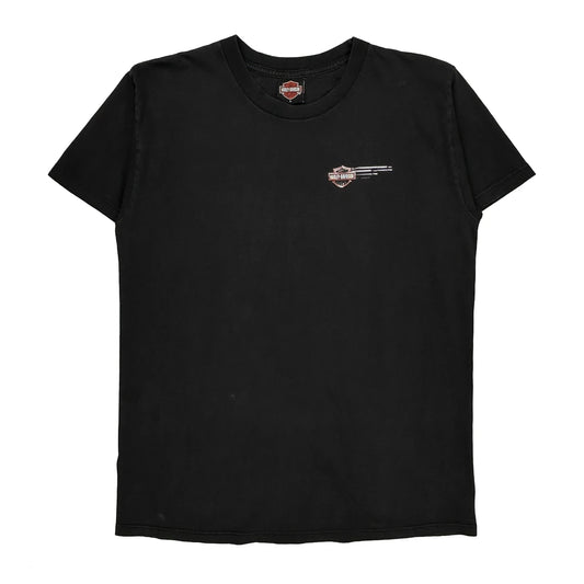 Loud & Proud Harley Davidson Graphic T-Shirt - Large Black Cotton
