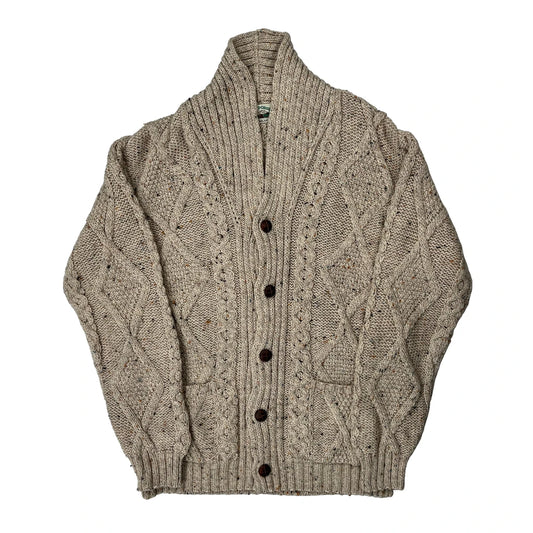 Vintage Unbranded Cardigan - Medium Beige Merino Wool