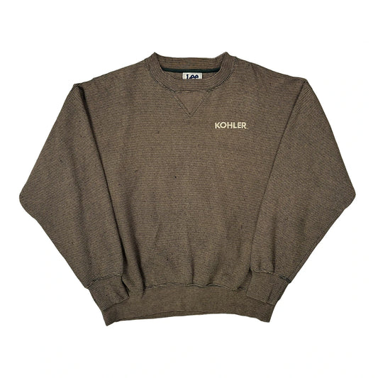 Vintage Lee Sport Sweatshirt - Medium Brown Polyester Blend
