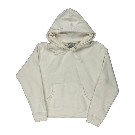 Reverse Weave Champion Hoodie - Large White Cotton Blend