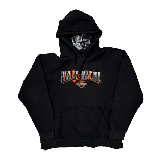 Indywest Harley Davidson Graphic Hoodie - Large Black Cotton