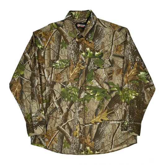 Outfitters Ridge Camo Flannel Shirt - XL Camo Cotton