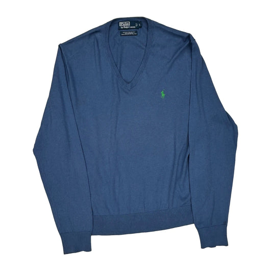 Polo By Ralph Lauren Jumper - Large Blue Cashmere