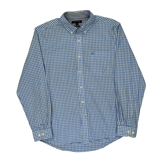 Tommy Hilfiger Checked Shirt - Large Blue Cotton