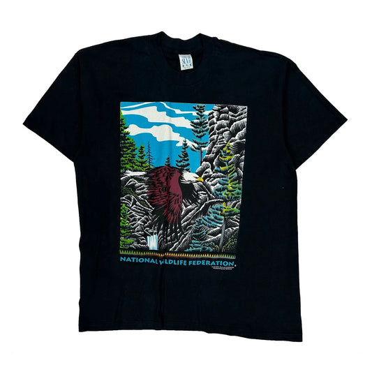 National Wildlife Federation Sun Single Stitch T-Shirt - XL Black Cotton