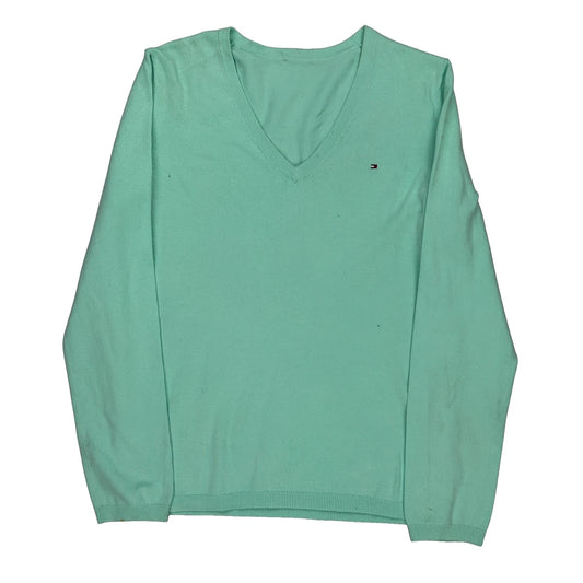 Vintage Tommy Hilfiger Jumper - Small Green Cotton