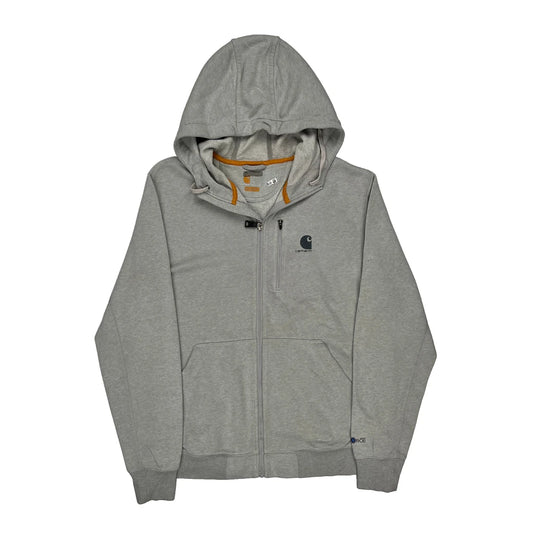Carhartt Hoodie - Large Grey Cotton Blend
