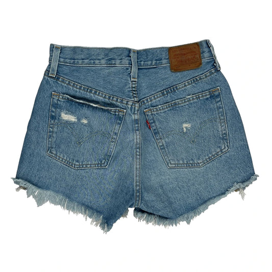 Levis Denim Shorts - 26W UK 6 Light Wash Cotton