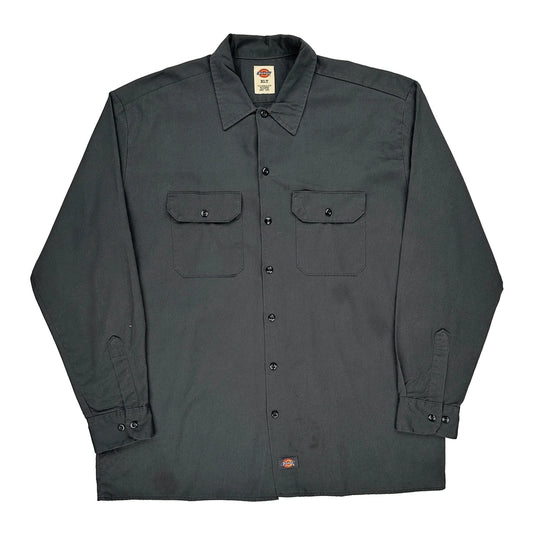Dickies Shirt - XL Grey Polyester Blend
