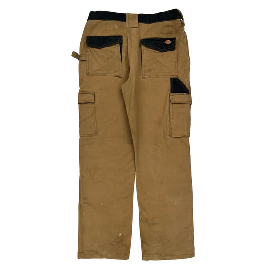 Dickies Cargo Trousers - 32W 32L Brown Cotton