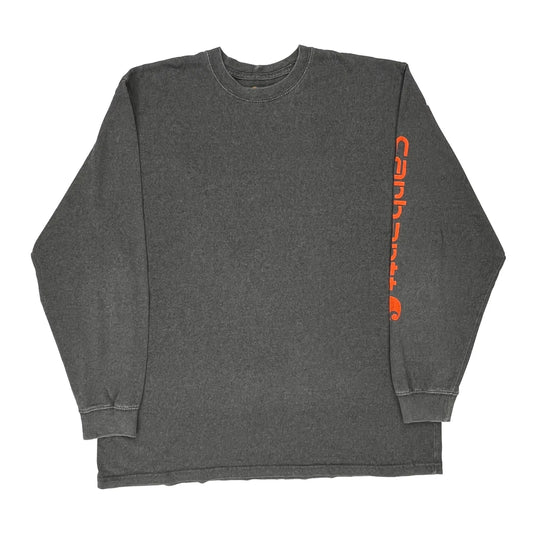 Carhartt Long Sleeve T-Shirt - XL Grey Cotton