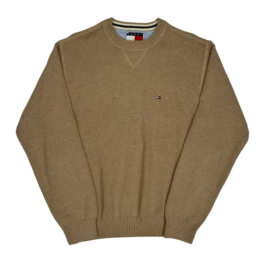 Vintage Tommy Hilfiger Jumper - Medium Beige Cotton