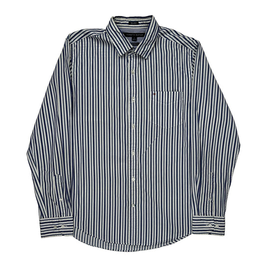 Tommy Hilfiger Striped Shirt - Medium Blue Cotton