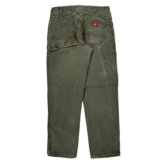 Vintage Dickies Carpenter Trousers - 32W 33L Grey Cotton