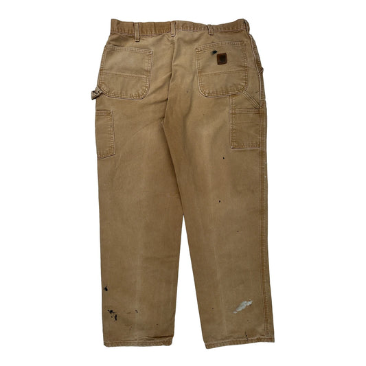 Carhartt Carpenter Trousers - 35W 34L Brown Cotton