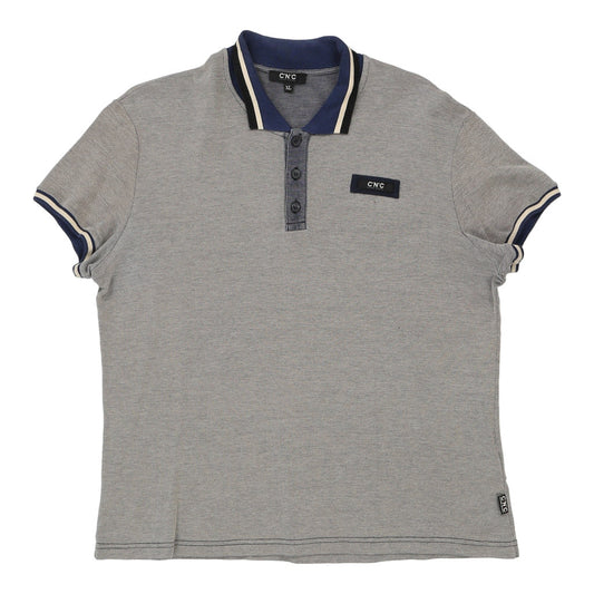 Vintage grey Costume National Polo Shirt - mens x-large