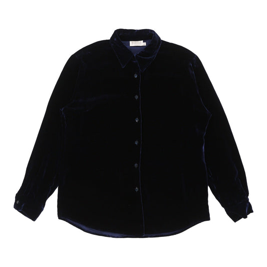 Marella Cord Shirt - Small Navy Viscose Blend