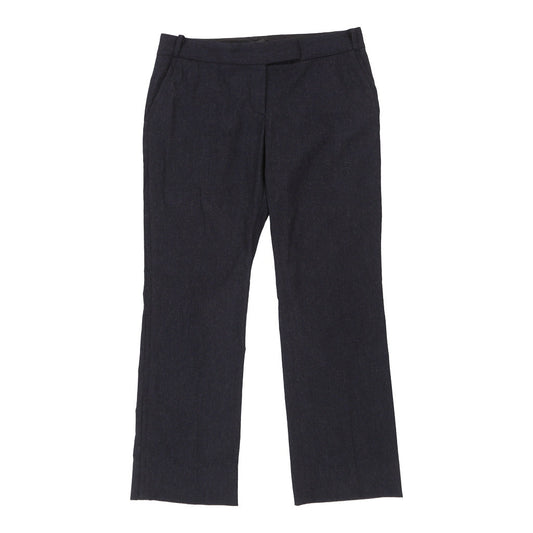 Salvatore Ferragamo Trousers - 35W UK 14 Navy Wool Blend