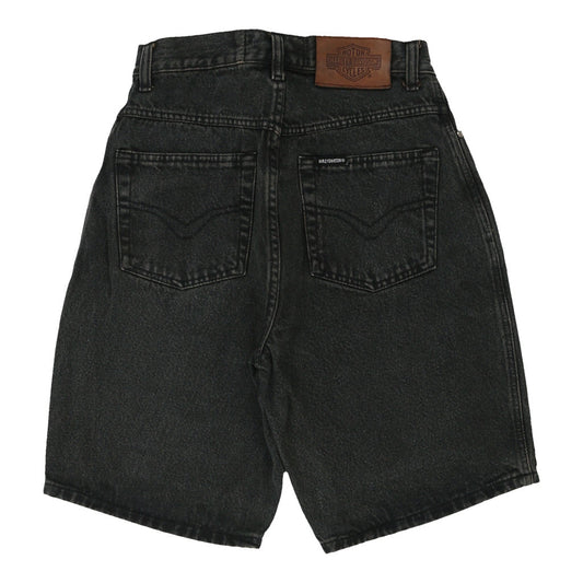 Vintage black Harley Davidson Denim Shorts - womens 26" waist