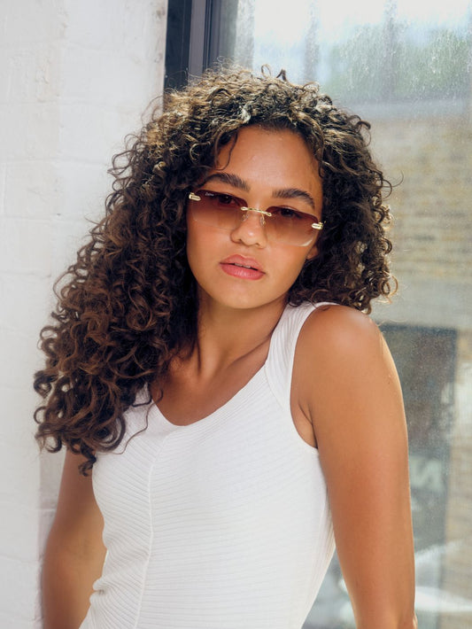 Tokyo Rimless Rectangle Sunglasses