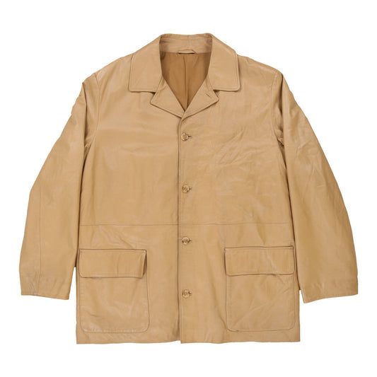 Vintage brown Unbranded Leather Jacket - mens xx-large