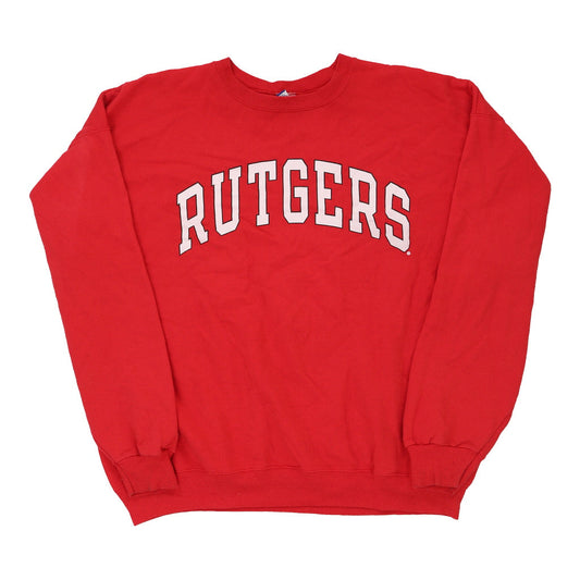 Vintage red Rutgers Champion Sweatshirt - mens x-large