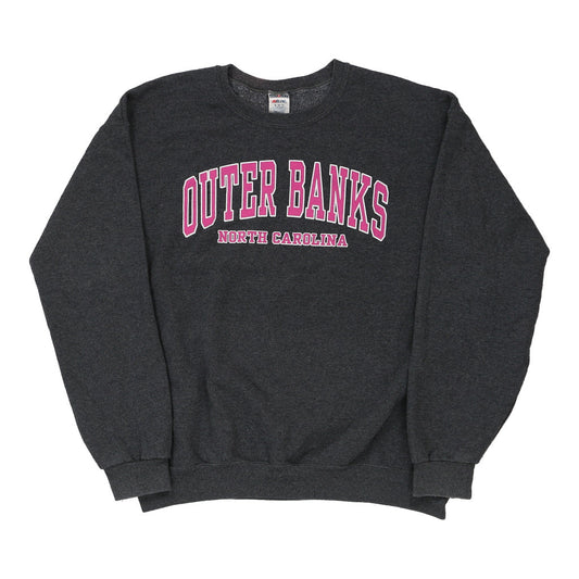 Vintage grey Outer Banks North Carolina Jerzees Sweatshirt - womens x-large