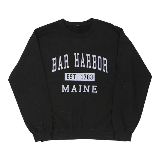 Vintage black Bar Harbor Maine Unbranded Sweatshirt - womens large