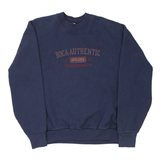 Vintage navy Boca Sweatshirt - mens x-large
