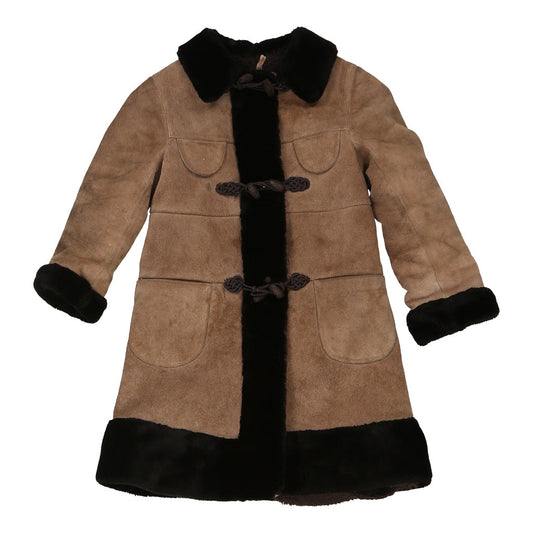 Vintage brown Age 4-5 Jean Luis Perrin Afghan Coat - girls small
