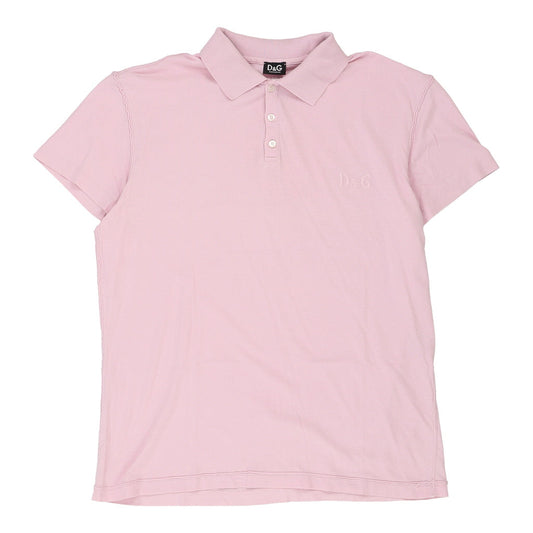 Vintage pink Miami Dolce & Gabbana Polo Shirt - womens x-large