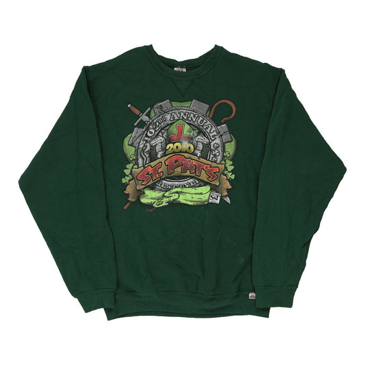 Vintage green Russell Athletic Sweatshirt - mens medium