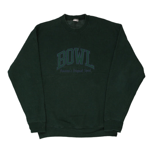 Vintage green Made in USA Bowl Fruit Of The Loom Sweatshirt - mens x-large