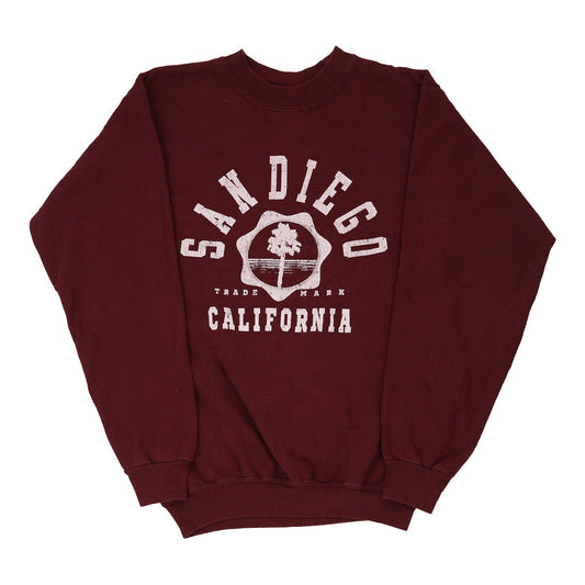 Vintage burgundy San Diego California Port & Company Sweatshirt - mens small