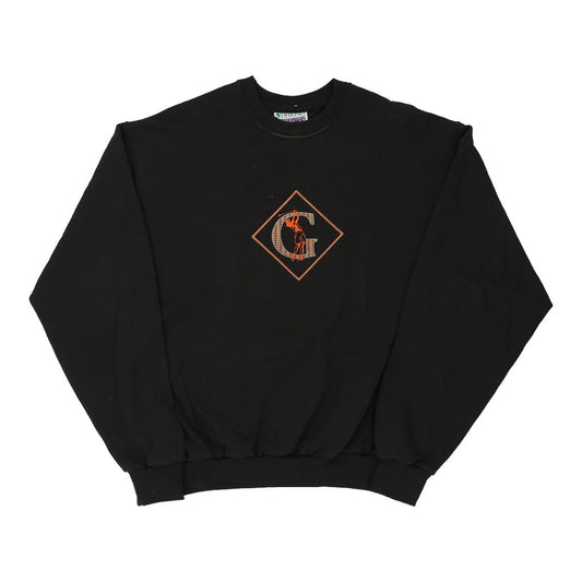 Vintage black Striking Effects Sweatshirt - mens medium