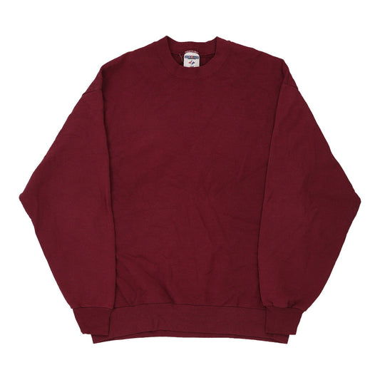 Vintage burgundy Blank Jerzees Sweatshirt - mens large