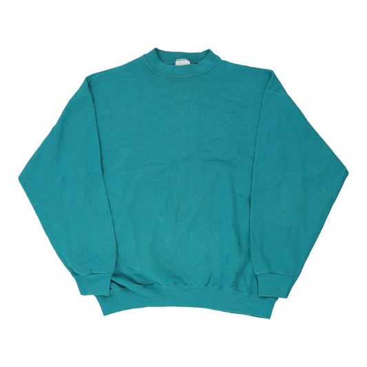 Vintage teal Blank Tultex Sweatshirt - mens x-large