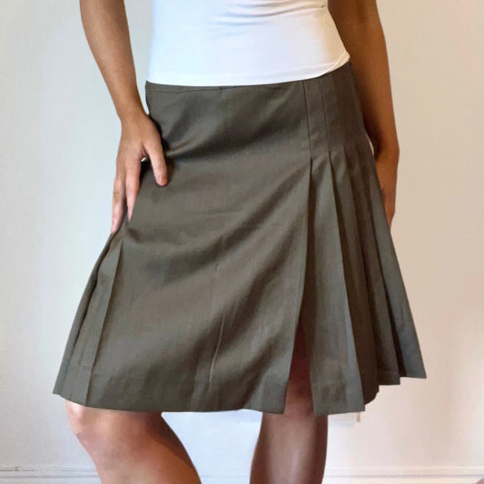 Vintage grey Charmant Pleated Skirt - womens 26" waist